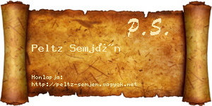 Peltz Semjén névjegykártya